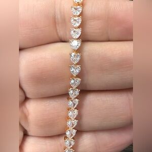 Pretty Bird Gold and Silver Heart Bracelet